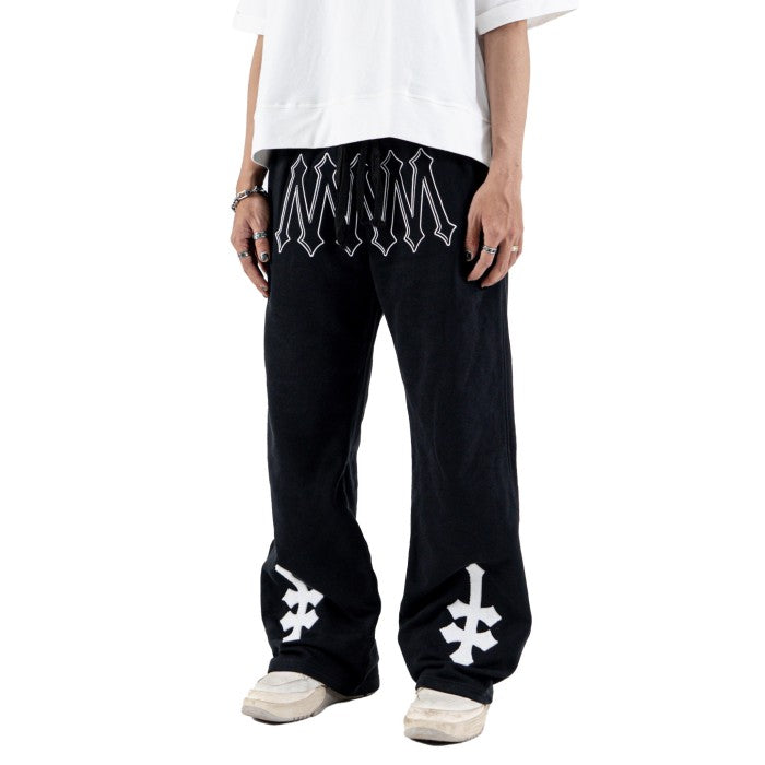 DENIMITUP Sweat Pants H ZigZag - Jet black - Long Pants