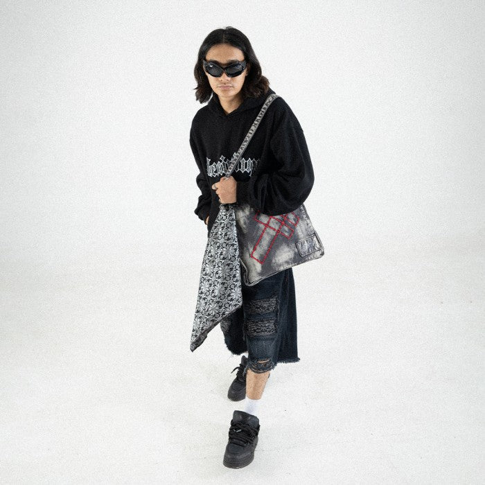 Denimitup Songket bandana - Silver Black - Bandana