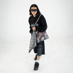 Denimitup Songket bandana - Silver Black - Bandana