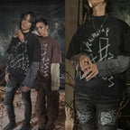 Denimitup trilogo double layer - Dual black tee - Long Sleeve T-Shirt