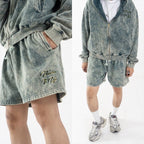 DENIMITUP Sweat Short - Snowish Chroma Green - Short Pants