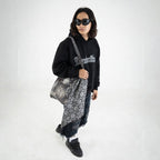 Denimitup Songket bandana - Silver Black - Bandana