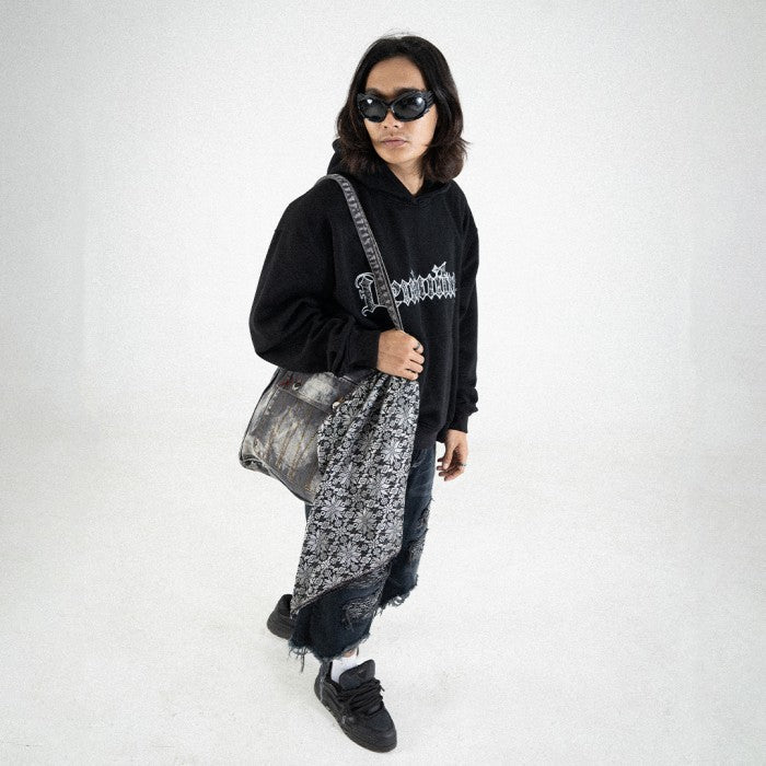 Denimitup Songket bandana - Silver Black - Bandana