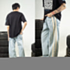 H1 Baggy Duo Stripes - Snowish Asphalt Blue - Jeans Pants