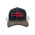 Trucker Hat H Logo - Motorsport Red On Black  - Hat