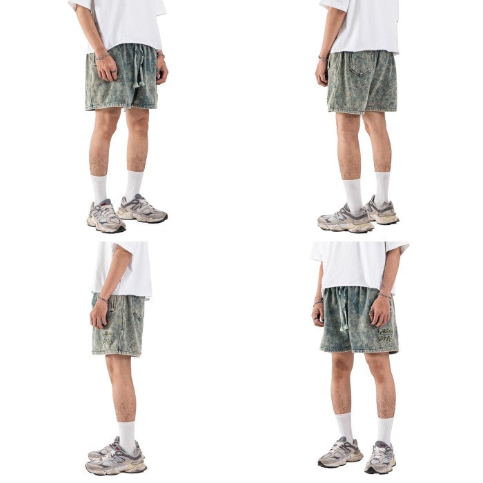 DENIMITUP Sweat Short - Snowish Chroma Green - Short Pants