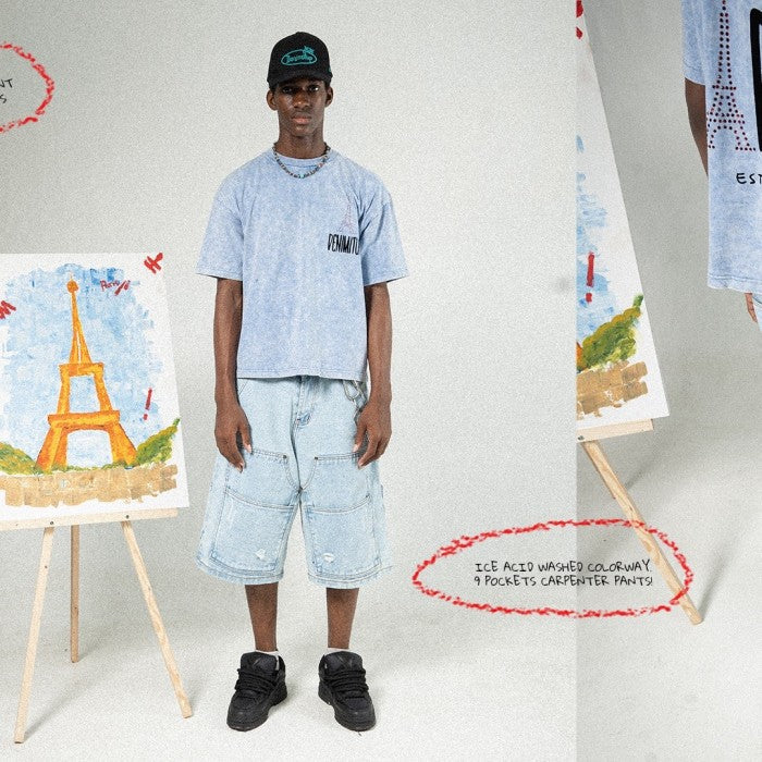A1 Carpenter Jorts - Ice blue - Men Short Pants