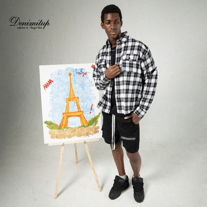 DENIMITUP - Monochrome flannel - Men Shirt