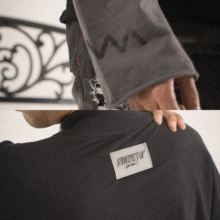 Denimitup trilogo double layer - Dual black tee - Long Sleeve T-Shirt