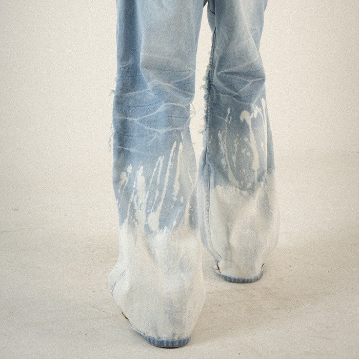 H1 baggy tri biker - Ice blue splash - Jeans Pants