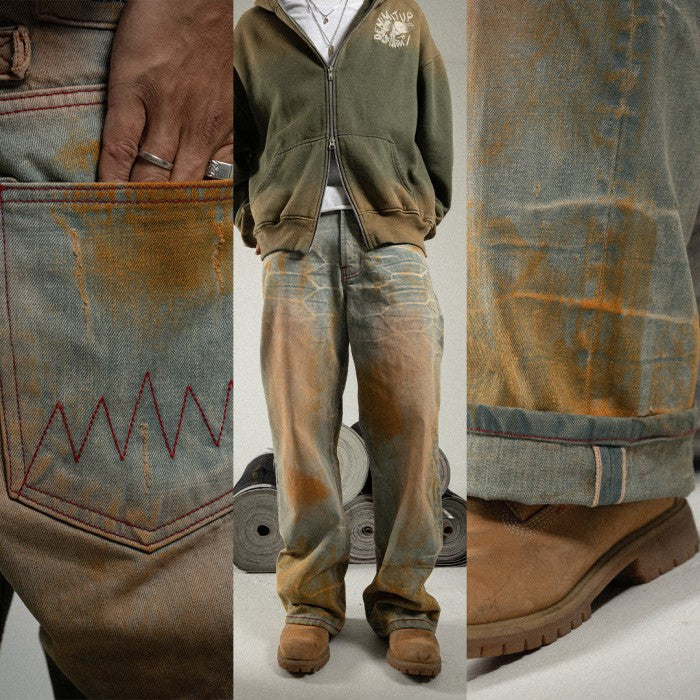 H1 BC baggy x Bhisma - Muddy golden washed - Jeans Pants