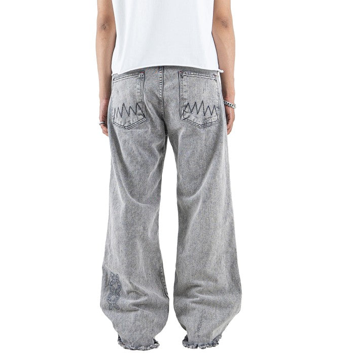 H1 Baggy Batik Embroidered - Snowish Asphalt Grey - Jeans Pants