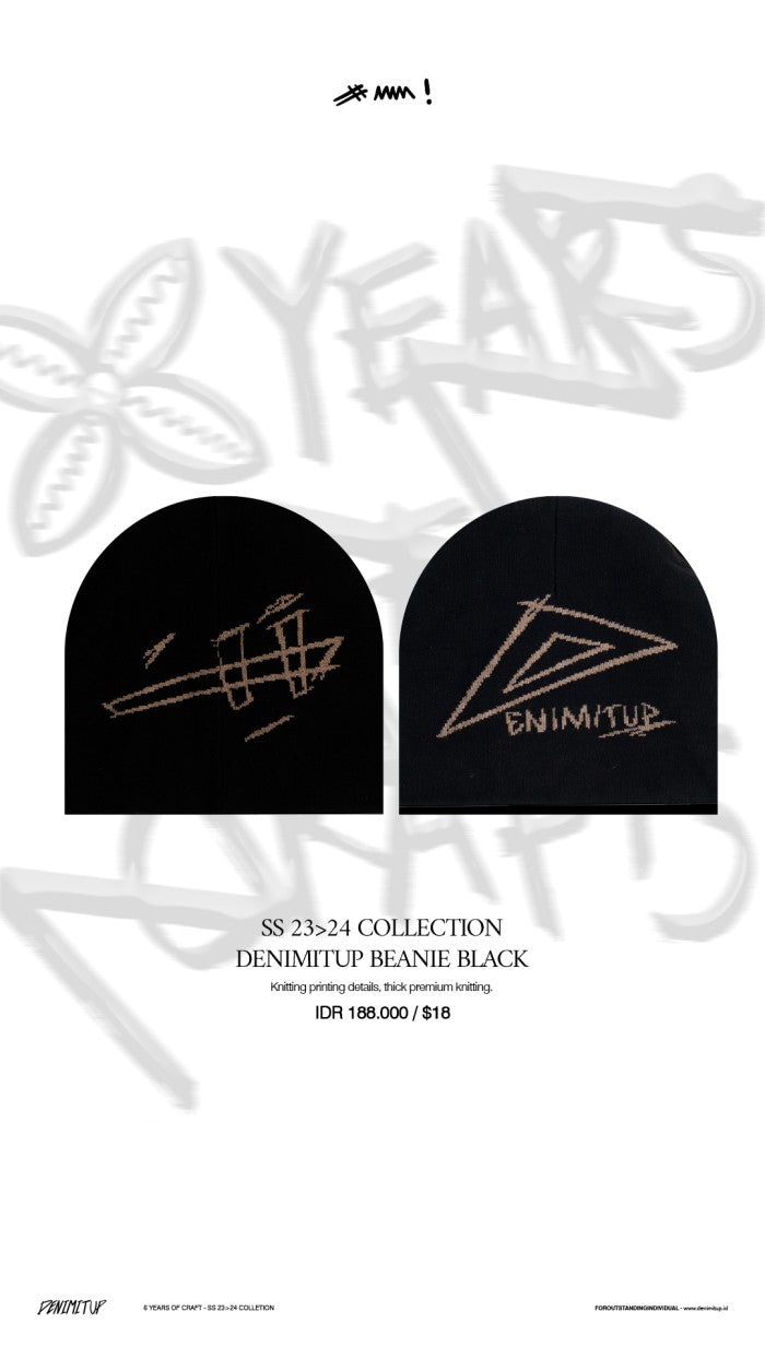 DENIMITUP beanie - Black - Hat