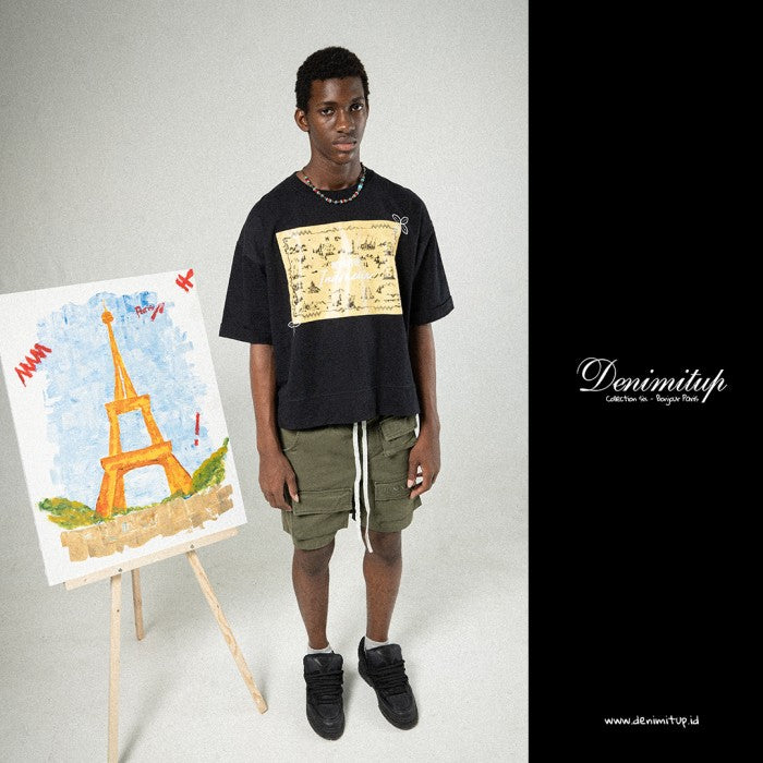 DENIMITUP canvas twill pants - Olive - Short Pants