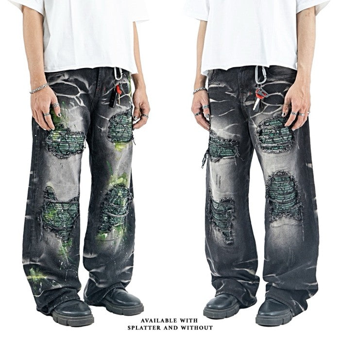 H1 Baggy Quad Viper - Burst of venom shadow grey - Jeans Pants