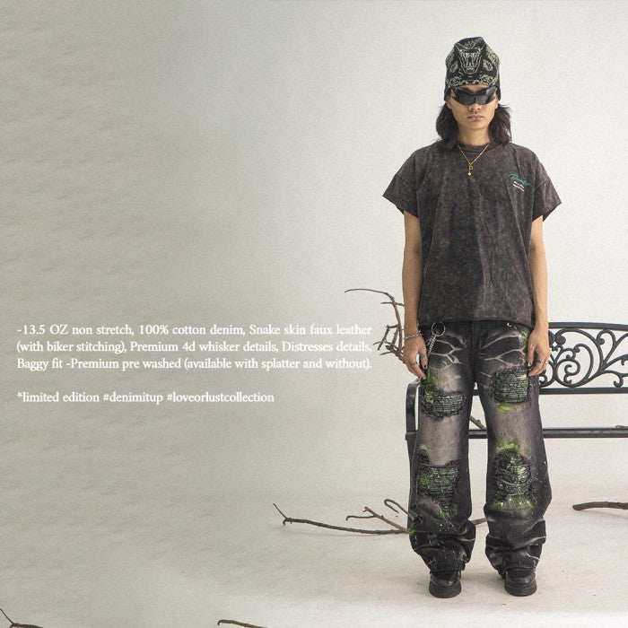 H1 Baggy Quad Viper - Burst of venom shadow grey - Jeans Pants