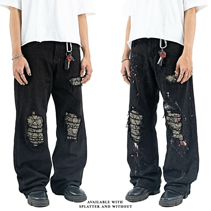H1 Baggy Quad Viper - Burst of venom black - Jeans Pants