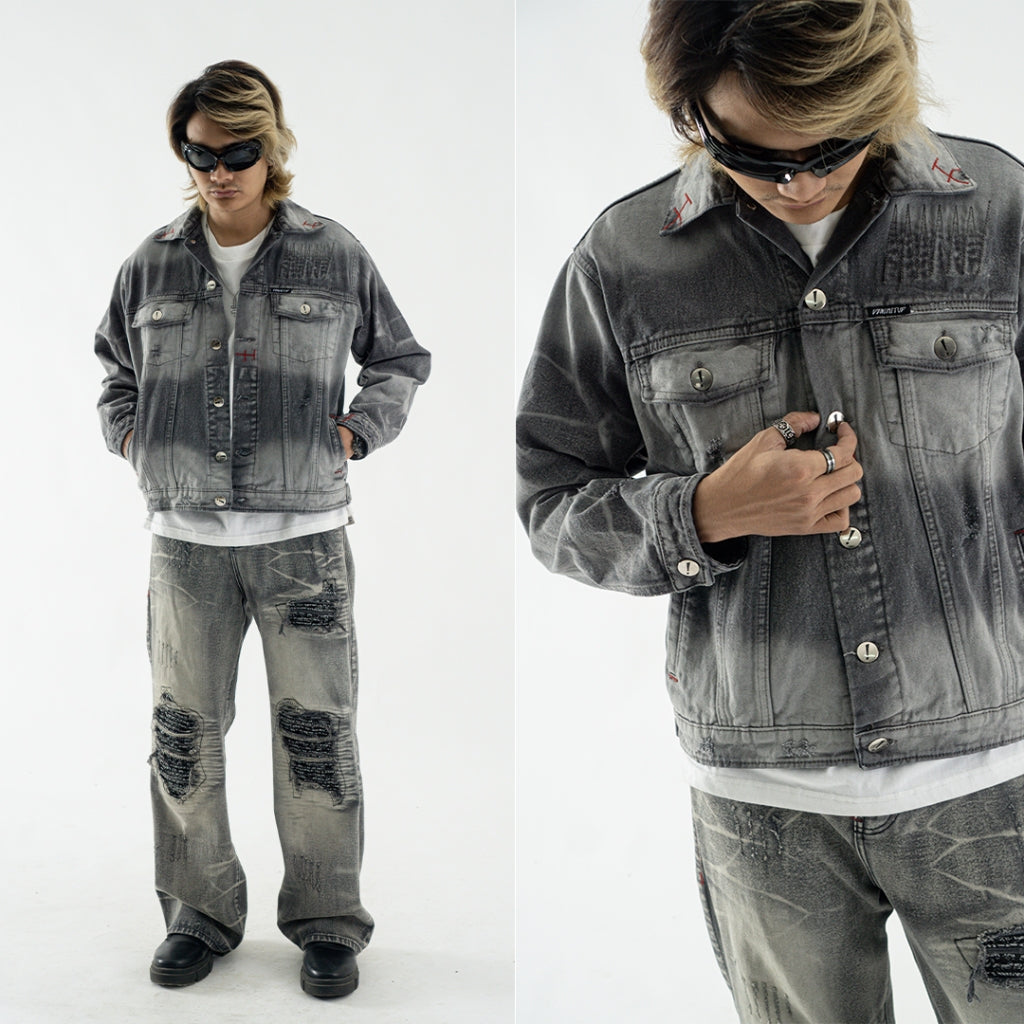 A1 Jacket - Cloud Grey Wash - Denim Jacket