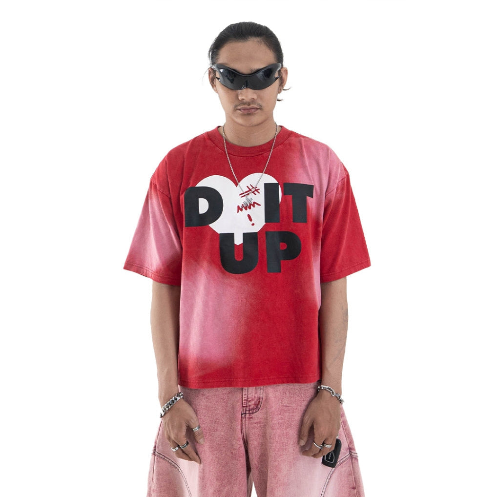 Loving Trilogo Denimitup Washed - Cloudy Red Tee - Tshirt