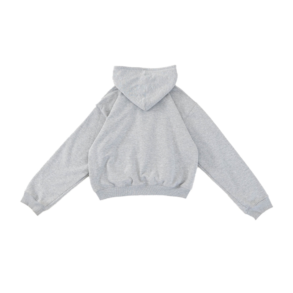 Denimitup Trilogo Double Zip - Light Grey - Hoodie