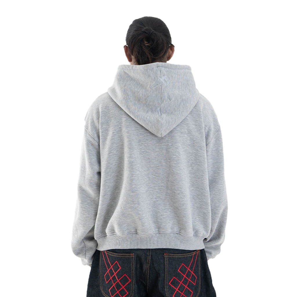 Denimitup Trilogo Double Zip - Light Grey - Hoodie