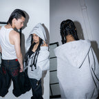 Denimitup Trilogo Double Zip - Light Grey - Hoodie