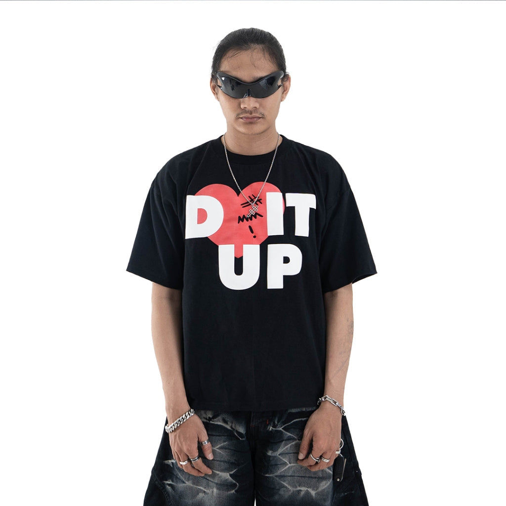 Loving Trilogo Denimitup - Black Tee - Tshirt