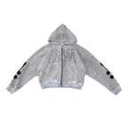 Denimitup H zigzag Double Zip - Artsy Grey - Hoodie