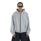 Denimitup Trilogo Double Zip - Light Grey - Hoodie