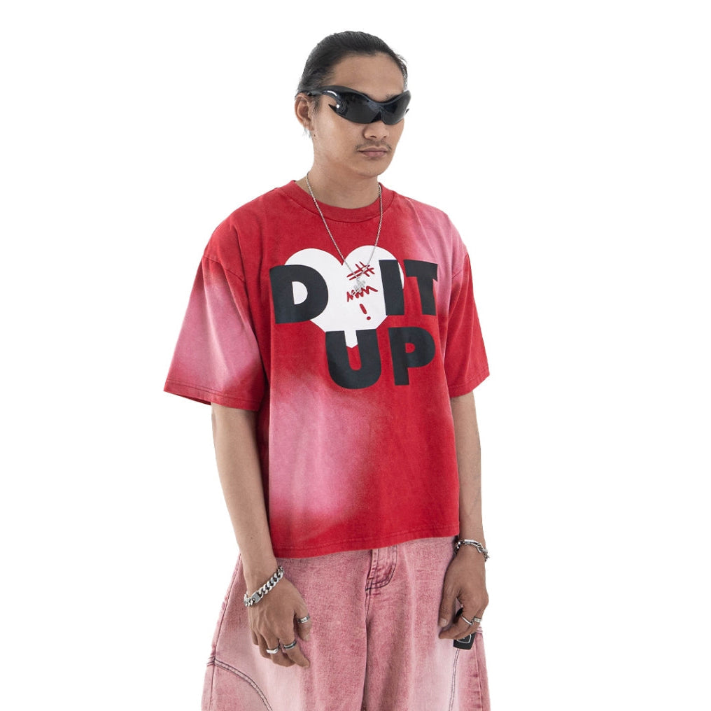 Loving Trilogo Denimitup Washed - Cloudy Red Tee - Tshirt