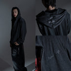 Denimitup Trilogo Knit Double Zip - Dark Grey - Hoodie