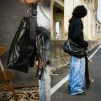 DENIMITUP H Messenger Bag - Black - Bag