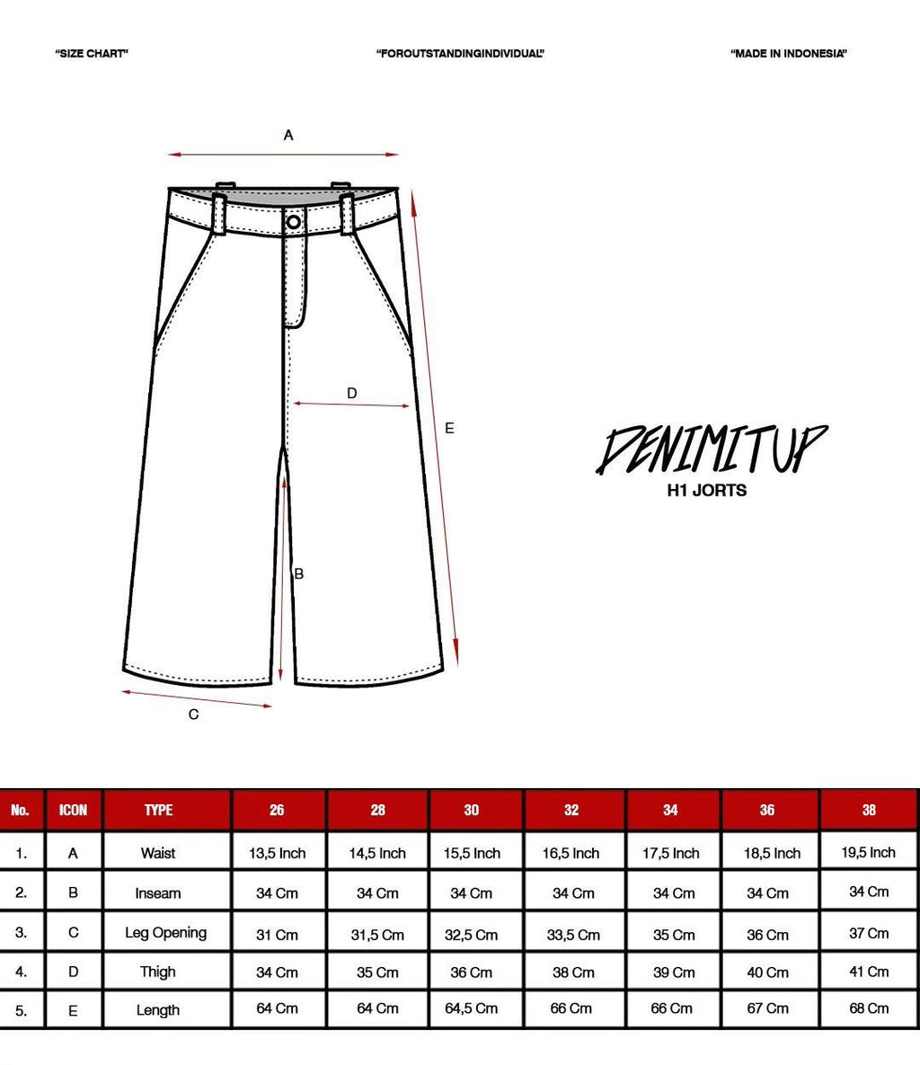 H1 Jorts - Cream Blue - Short Pants
