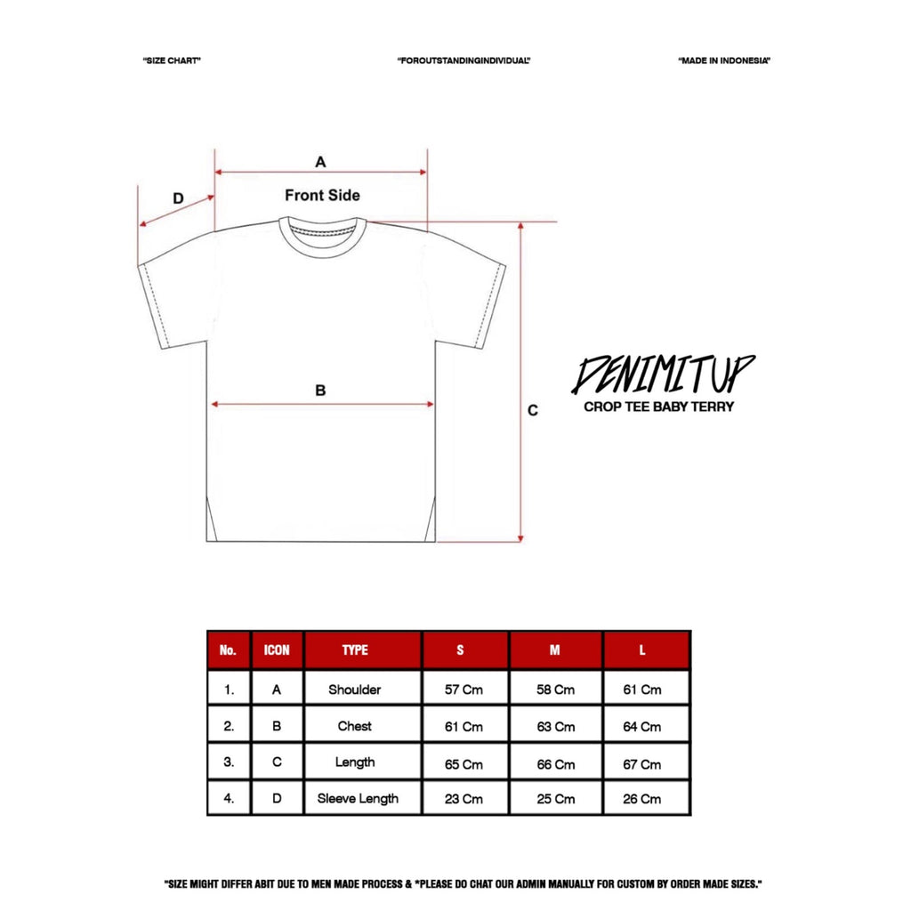 H Embroidered Denimitup Baby Terry - Black - T-Shirt