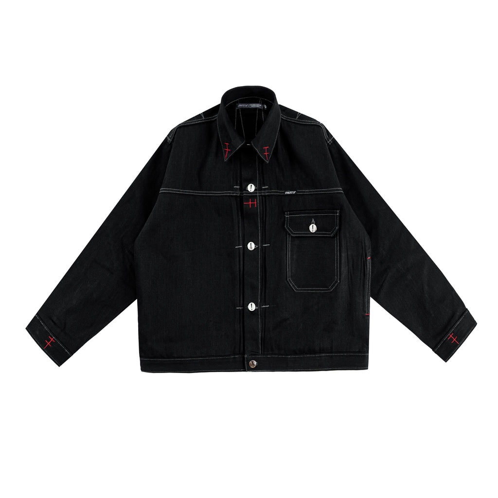 H1 Jacket Denimitup x Bhisma - Black selvedge raw - Jacket